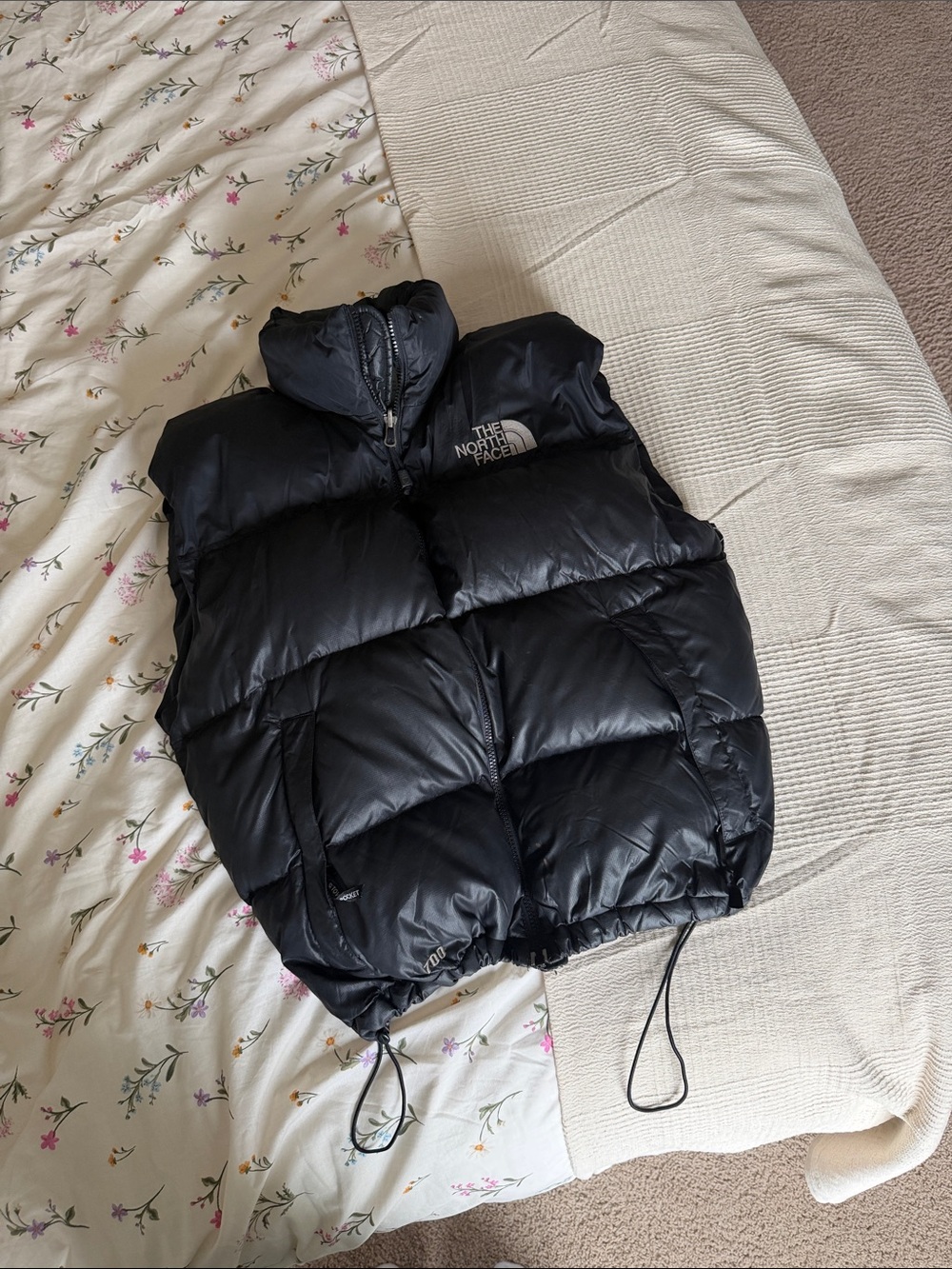 Women’s The North Face Black Quilted Down Vest - Picture 2 of 8